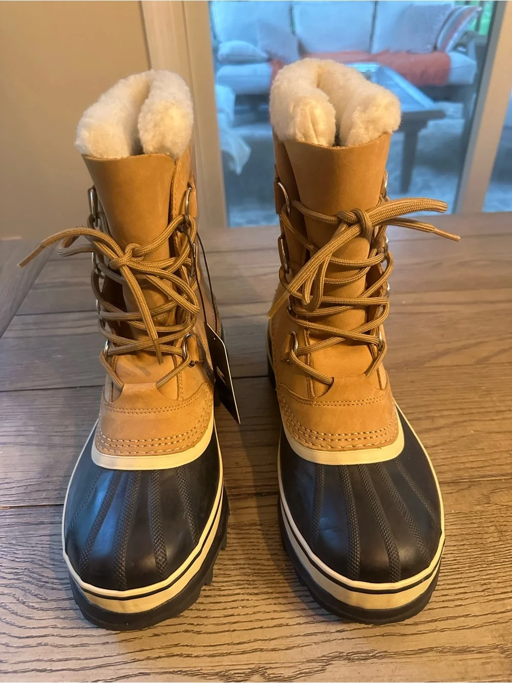 Sorel Tan Waterproof Lace-Up Faux-Fur  Boots New with tag